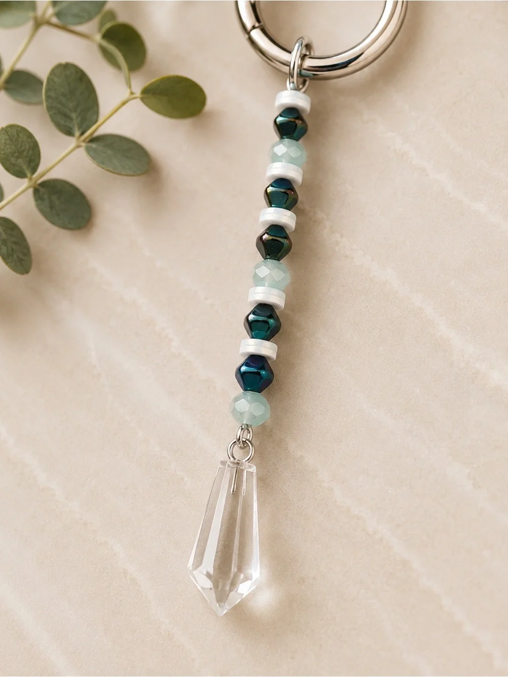 Hand Crafted TERRIER Bag Charm Key Ring w/“FIND JOY IN THE JOURNEY” - Picture 6 of 10